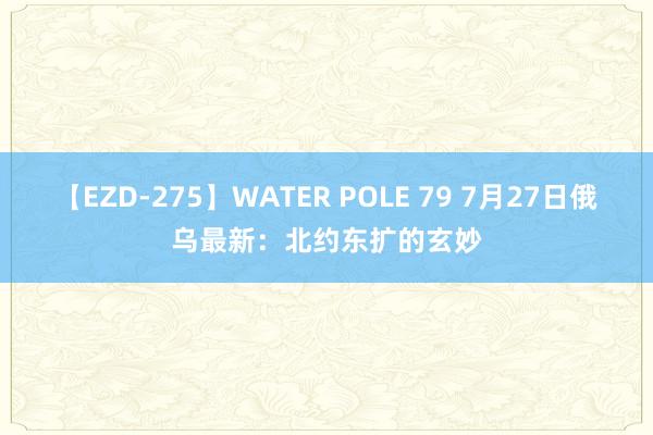 【EZD-275】WATER POLE 79 7月27日俄乌最新：北约东扩的玄妙