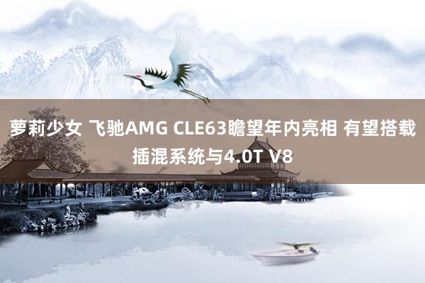 萝莉少女 飞驰AMG CLE63瞻望年内亮相 有望搭载插混系统与4.0T V8