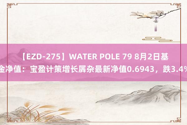 【EZD-275】WATER POLE 79 8月2日基金净值：宝盈计策增长羼杂最新净值0.6943，跌3.4%