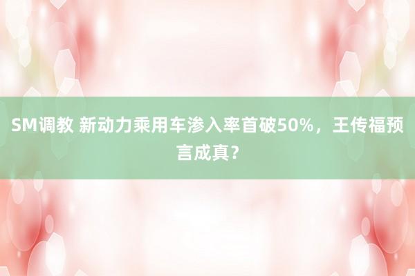 SM调教 新动力乘用车渗入率首破50%，王传福预言成真？