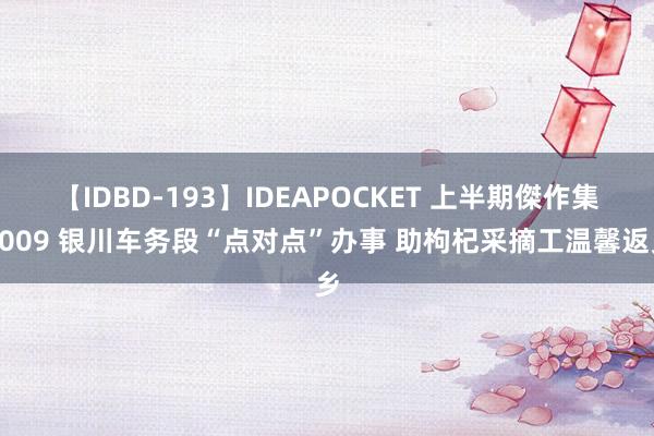 【IDBD-193】IDEAPOCKET 上半期傑作集2009 银川车务段“点对点”办事 助枸杞采摘工温馨返乡