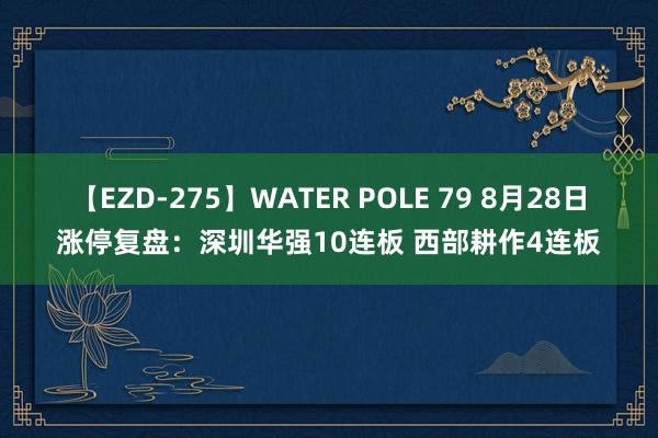 【EZD-275】WATER POLE 79 8月28日涨停复盘：深圳华强10连板 西部耕作4连板