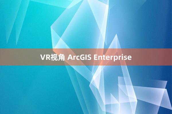 VR视角 ArcGIS Enterprise